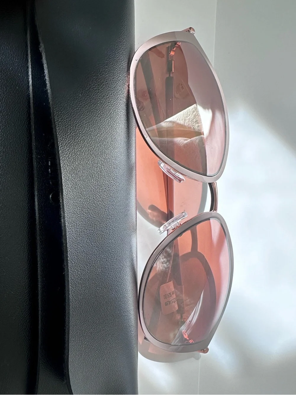 Women's Rose Gold Cat Eye Sunglasses - Pink Lenses